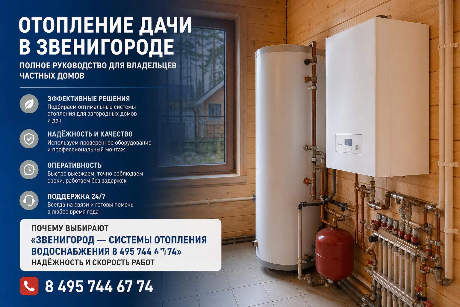 Почему выбирают «Звенигород — системы отопления водоснабжения 8 495 744 67 74» — надежность и скорость работ