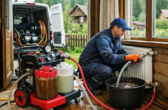 Промывка отопления дачи в Звенигороде