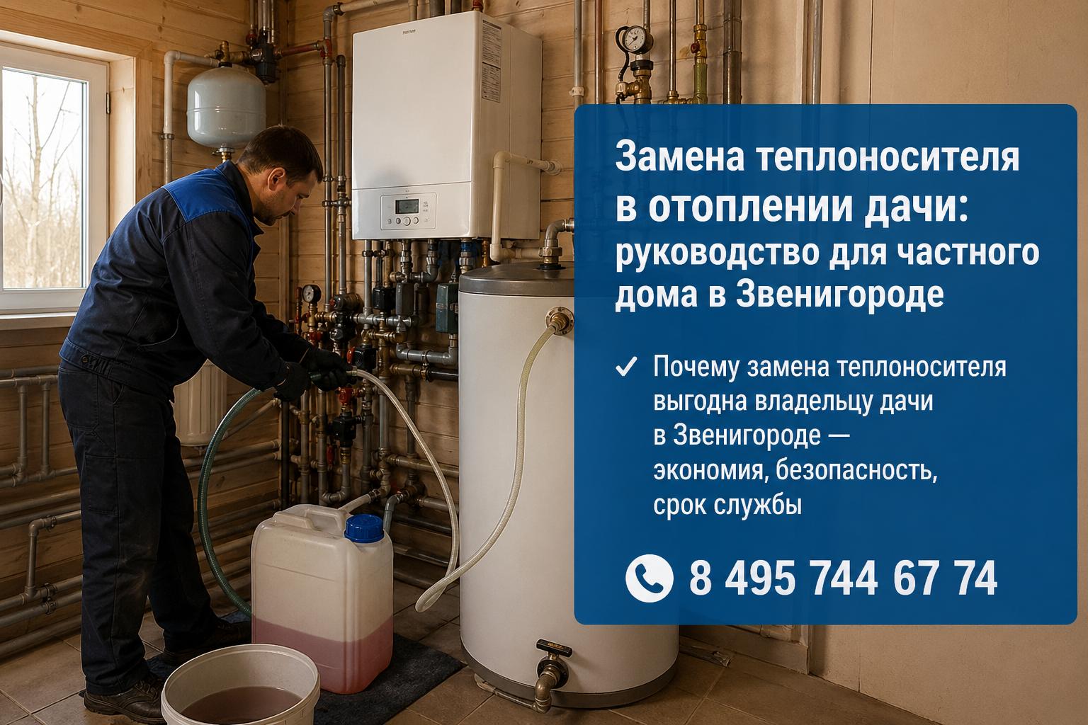 Почему замена теплоносителя выгодна владельцу дачи в Звенигороде — экономия, безопасность, срок службы