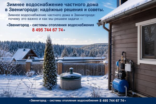 Зимнее водоснабжение частного дома в Звенигороде