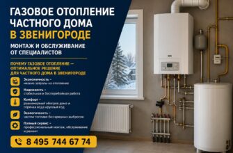 Газовое отопление частного дома в Звенигороде