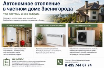 Автономное отопление в частном доме Звенигорода