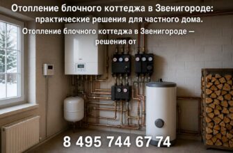 Отопление блочного коттеджа в Звенигороде