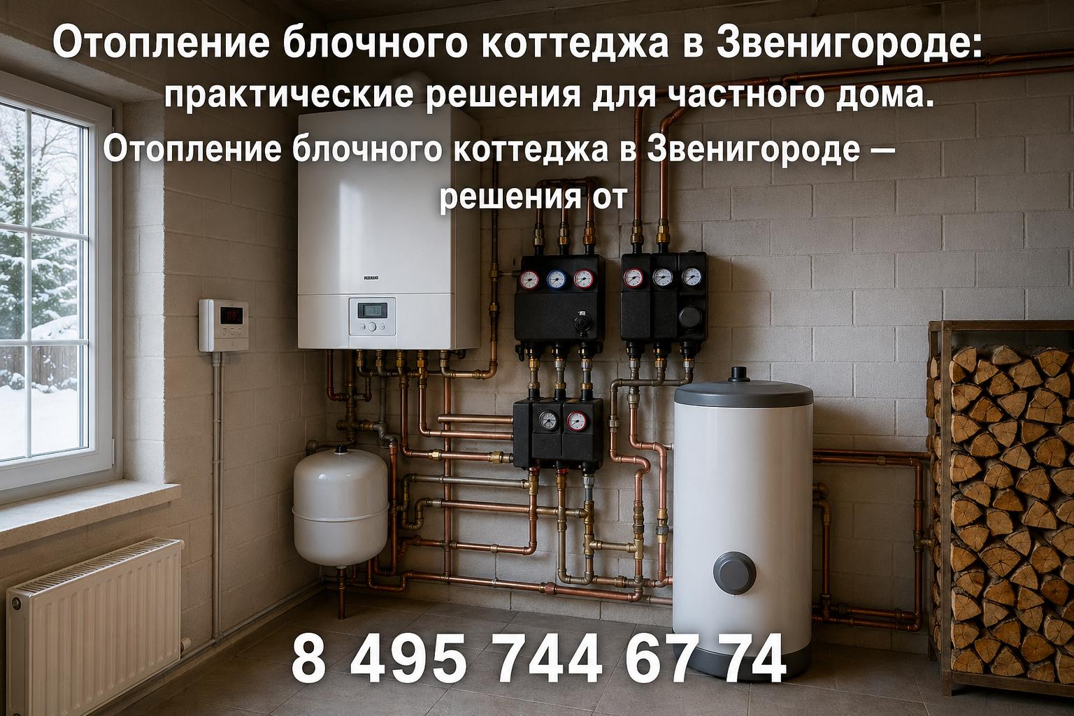 Отопление блочного коттеджа в Звенигороде — решения от