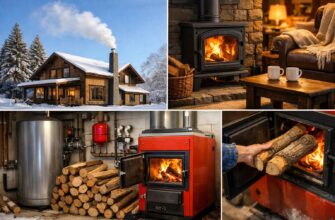 Дровяное отопление коттеджа в Звенигороде