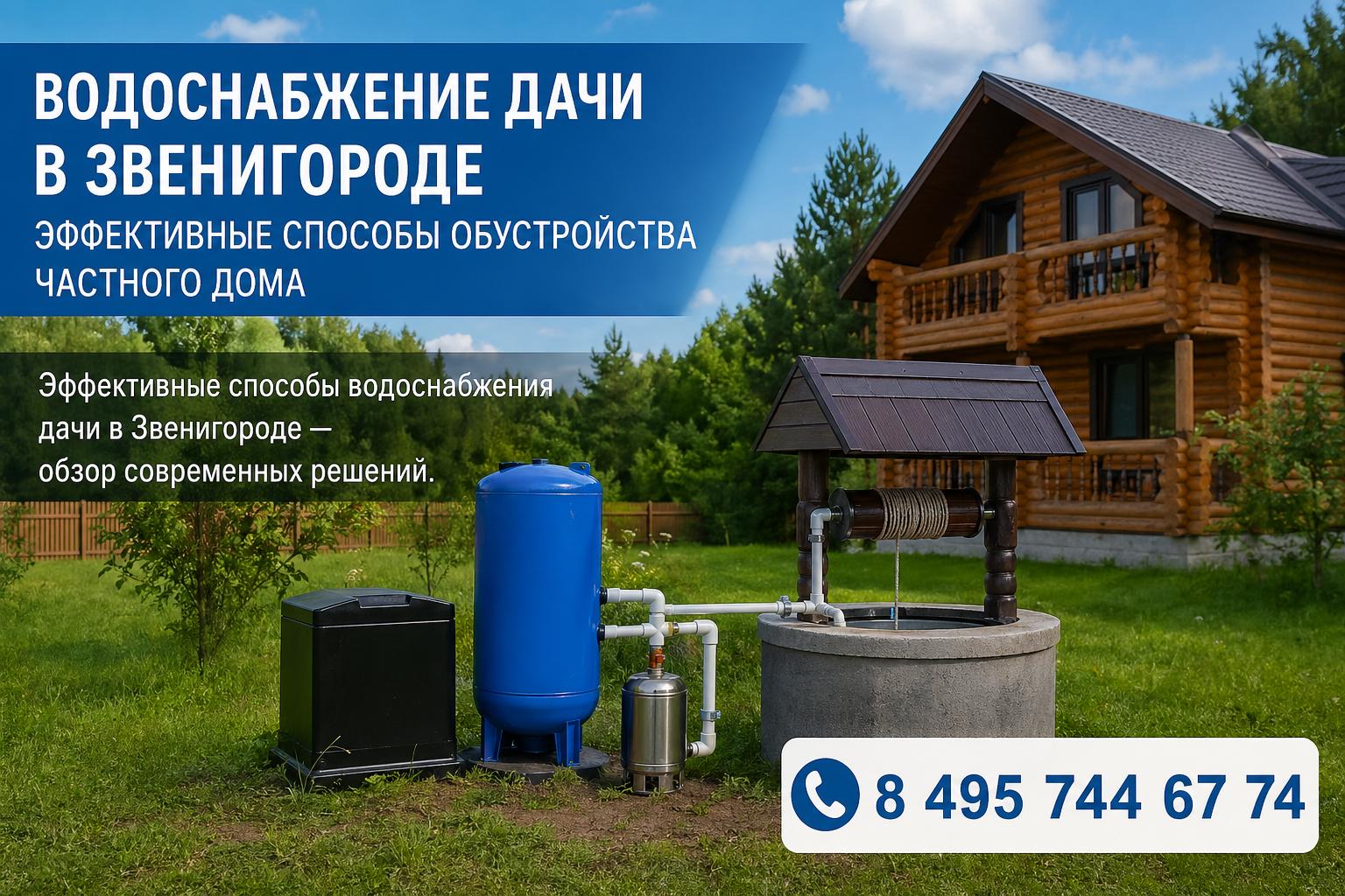 Эффективные способы водоснабжения дачи в Звенигороде — обзор современных решений