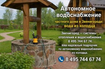 Автономное водоснабжение частного дома в Звенигороде