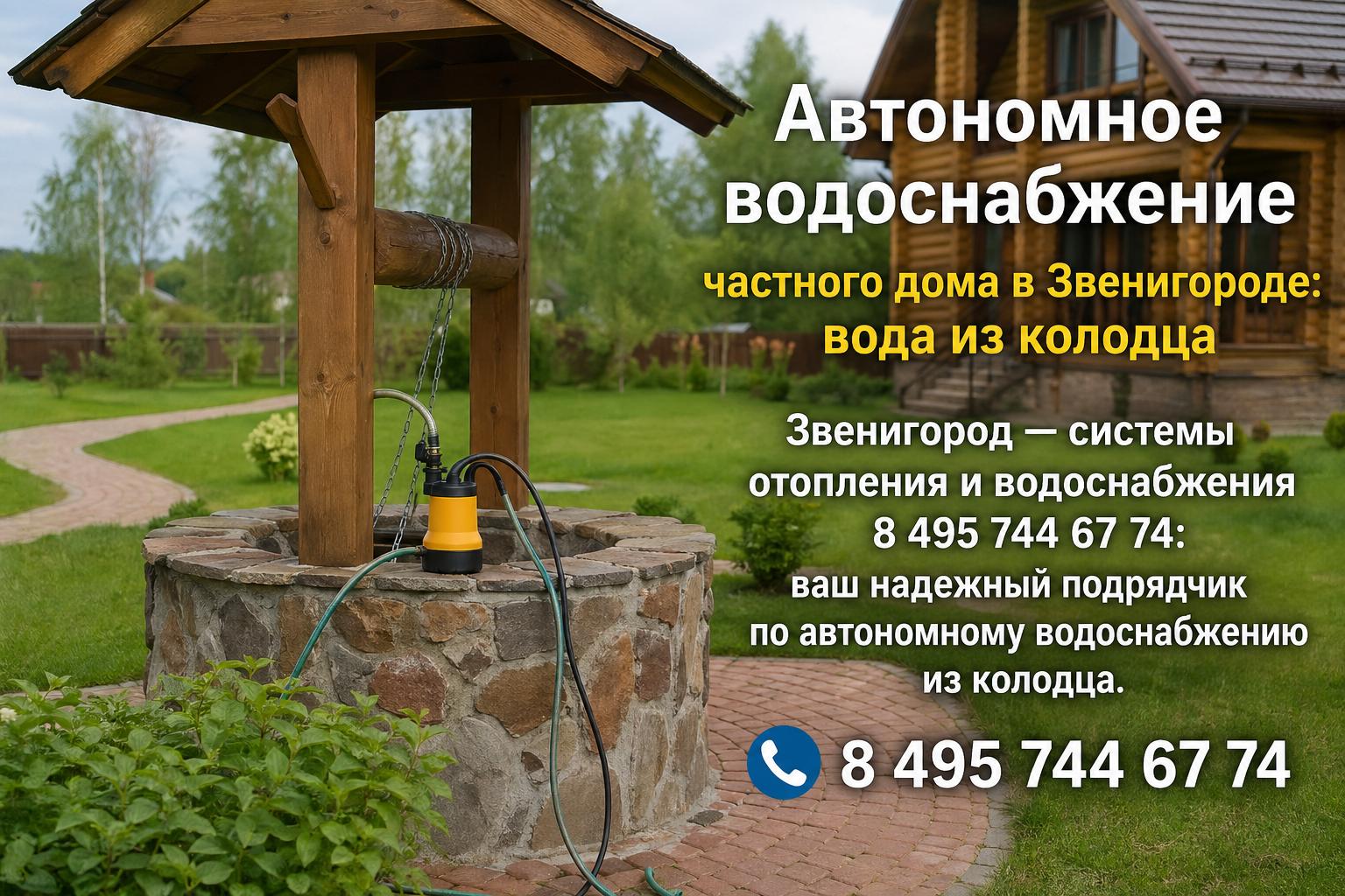 Звенигород — системы отопления и водоснабжения 8 495 744 67 74: ваш надежный подрядчик по автономному водоснабжению из колодца