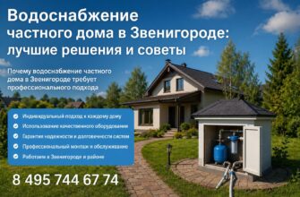 Водоснабжение частного дома в Звенигороде