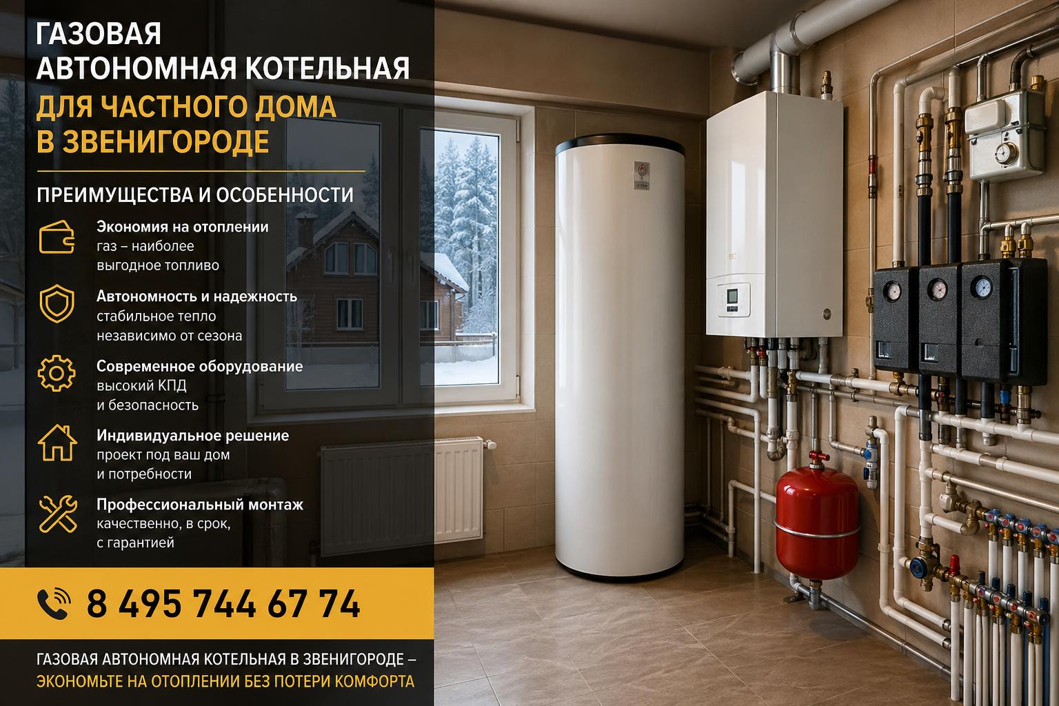 Газовая автономная котельная в Звенигороде — экономьте на отоплении без потери комфорта