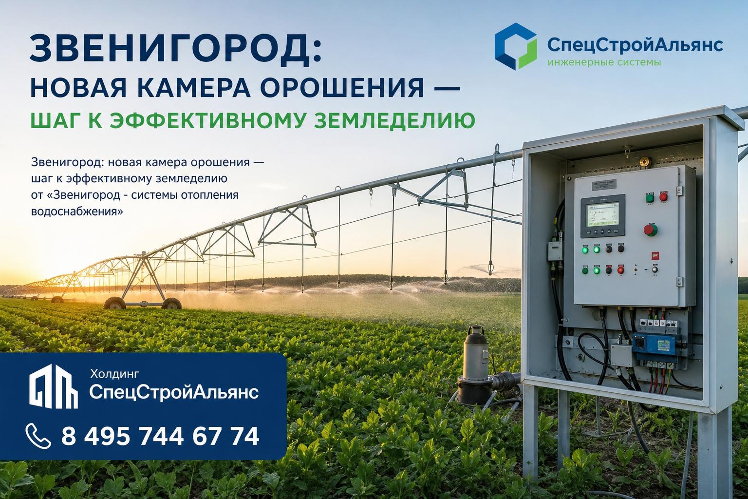Звенигород: новая камера орошения — шаг к эффективному земледелию от «Звенигород - системы отопления водоснабжения» 8 495 744 67 74 Звенигород: новая камера орошения — шаг к эффективному земледелию от «Звенигород - системы отопления водоснабжения» 8 495 744 67 74