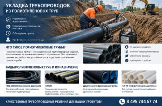 Укладка трубопроводов из полиэтиленовых труб