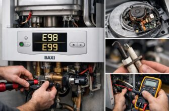 Ошибка E98 и E99 на газовом котле Baxi в Звенигороде