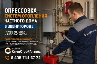 Опрессовка систем отопления частного дома в Звенигороде