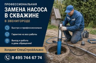 Профессиональная замена насоса в скважине в Звенигороде