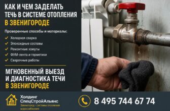 Как и чем заделать течь в системе отопления в Звенигороде