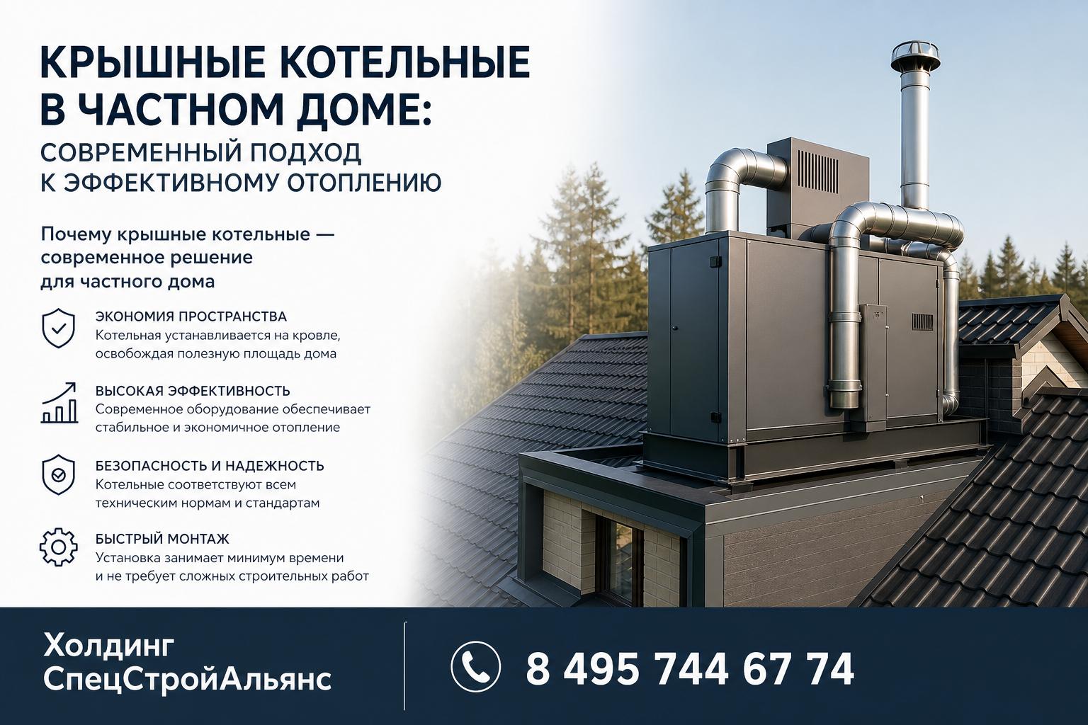 Почему крышные котельные — современное решение для частного дома