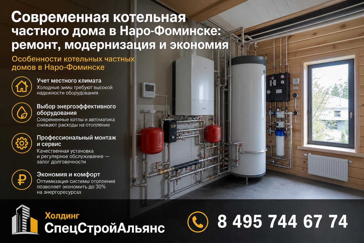 Особенности котельных частных домов в Наро‑Фоминске