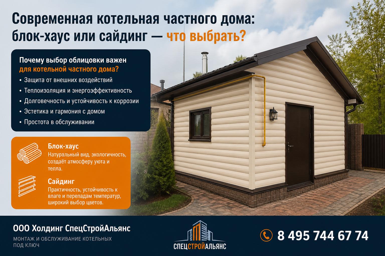 Почему выбор облицовки важен для котельной частного дома?