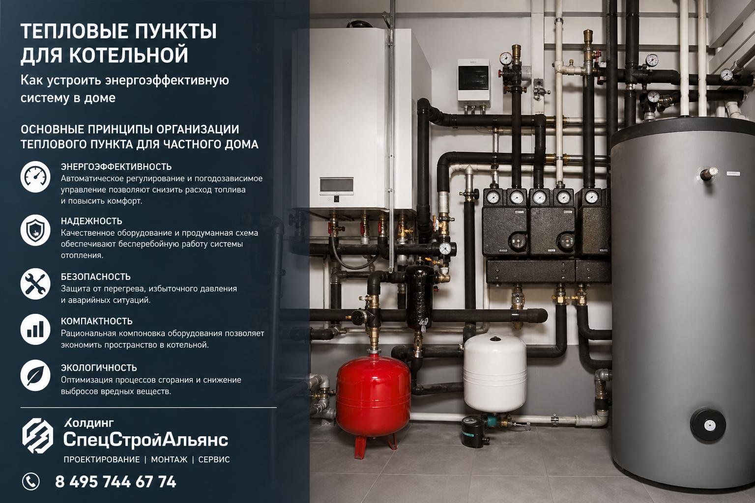 Основные принципы организации теплового пункта для частного дома