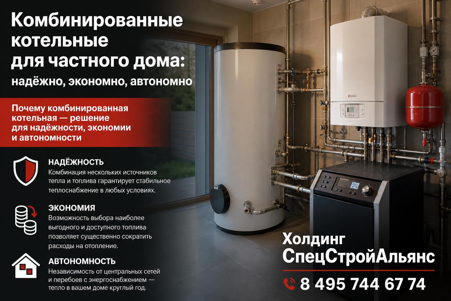 Почему комбинированная котельная — решение для надёжности, экономии и автономности Почему комбинированная котельная — решение для надёжности, экономии и автономности