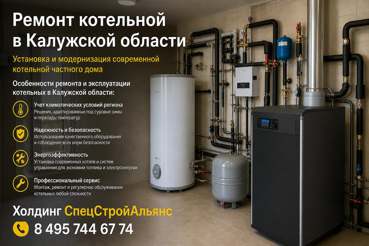 Особенности ремонта и эксплуатации котельных в Калужской области