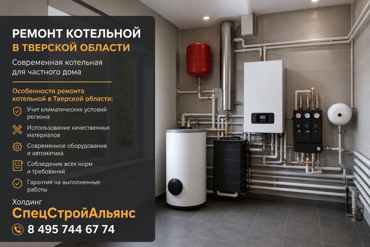 Особенности ремонта котельной в Тверской области