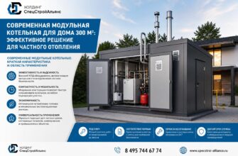 Современная модульная котельная для дома 300 м²