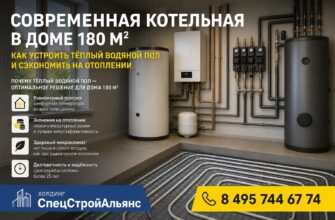 Современная котельная в доме 180 м²