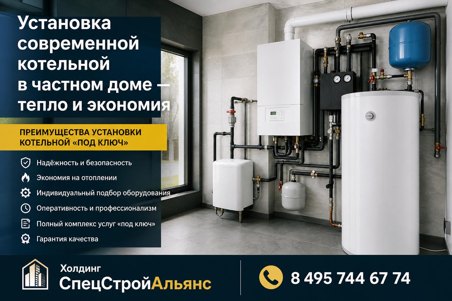 Преимущества установки котельной «под ключ»