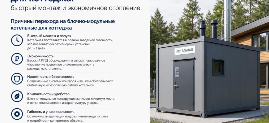 Блочно‑модульные котельные для коттеджа