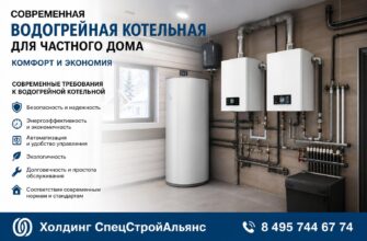 Современная водогрейная котельная для частного дома