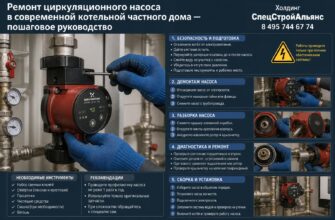 Ремонт циркуляционного насоса в современной котельной частного дома