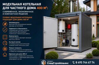 Модульная котельная для частного дома 400 м²