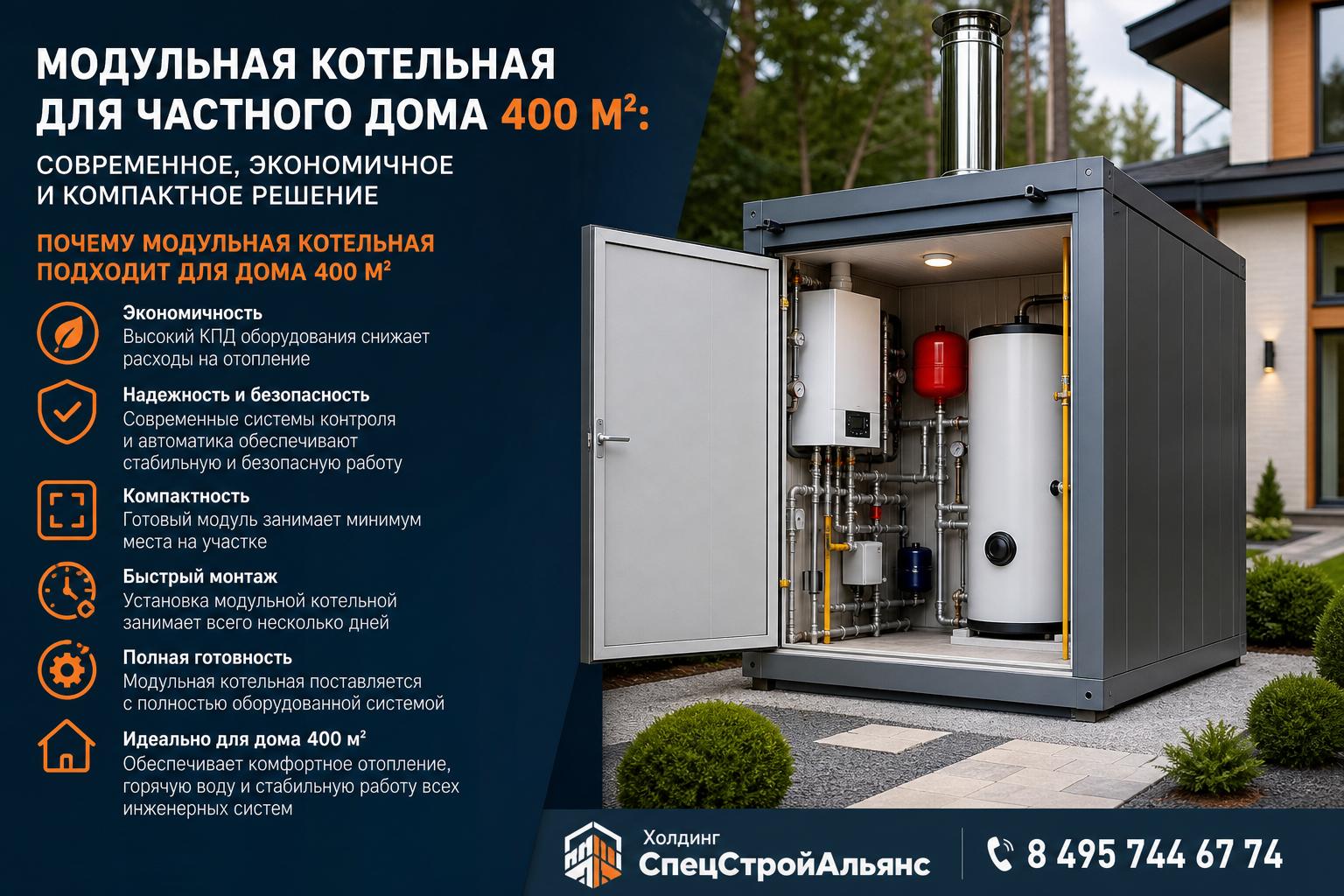Почему модульная котельная подходит для дома 400 м²