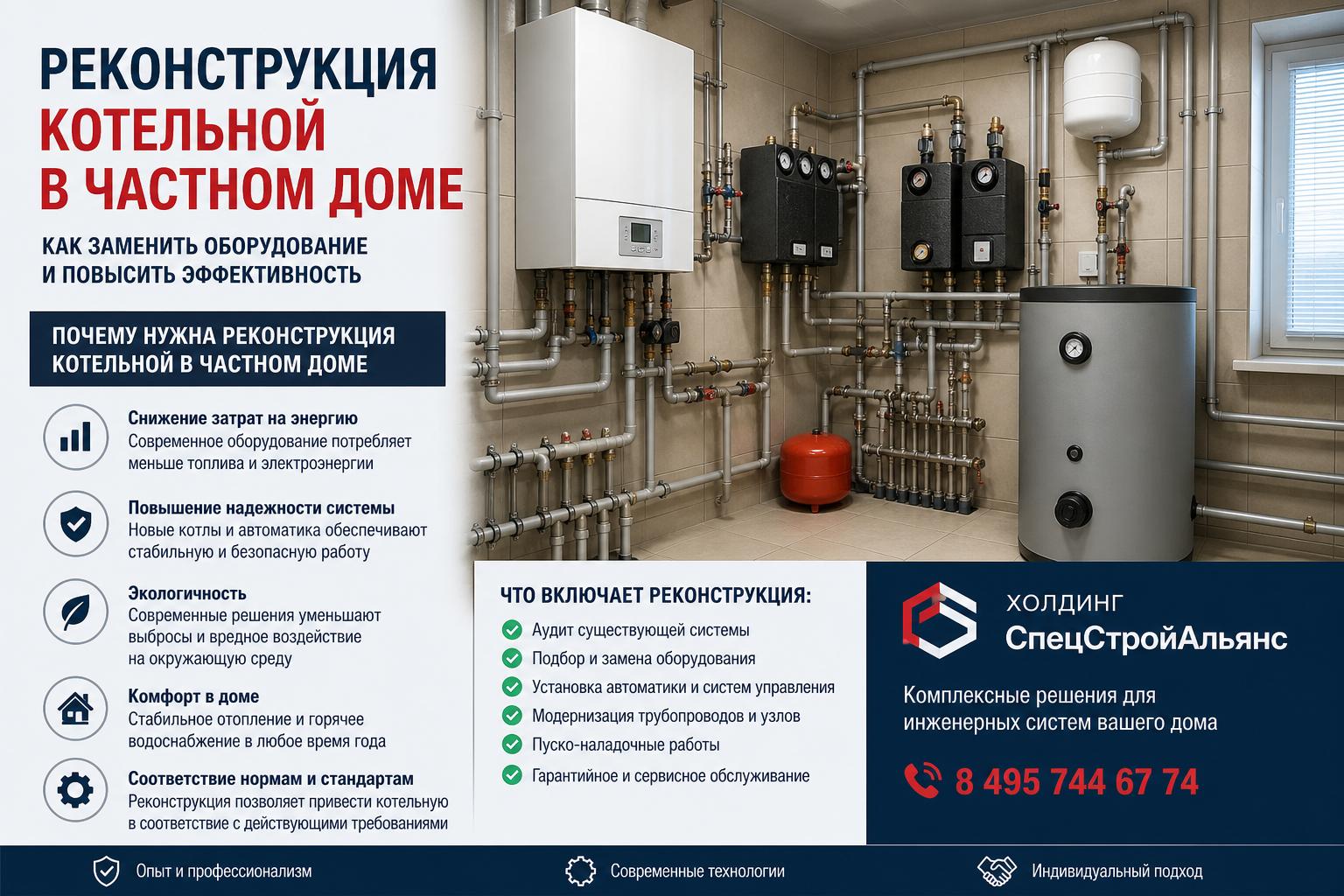 Почему нужна реконструкция котельной в частном доме