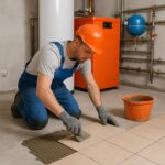 Укладка плитки в котельной