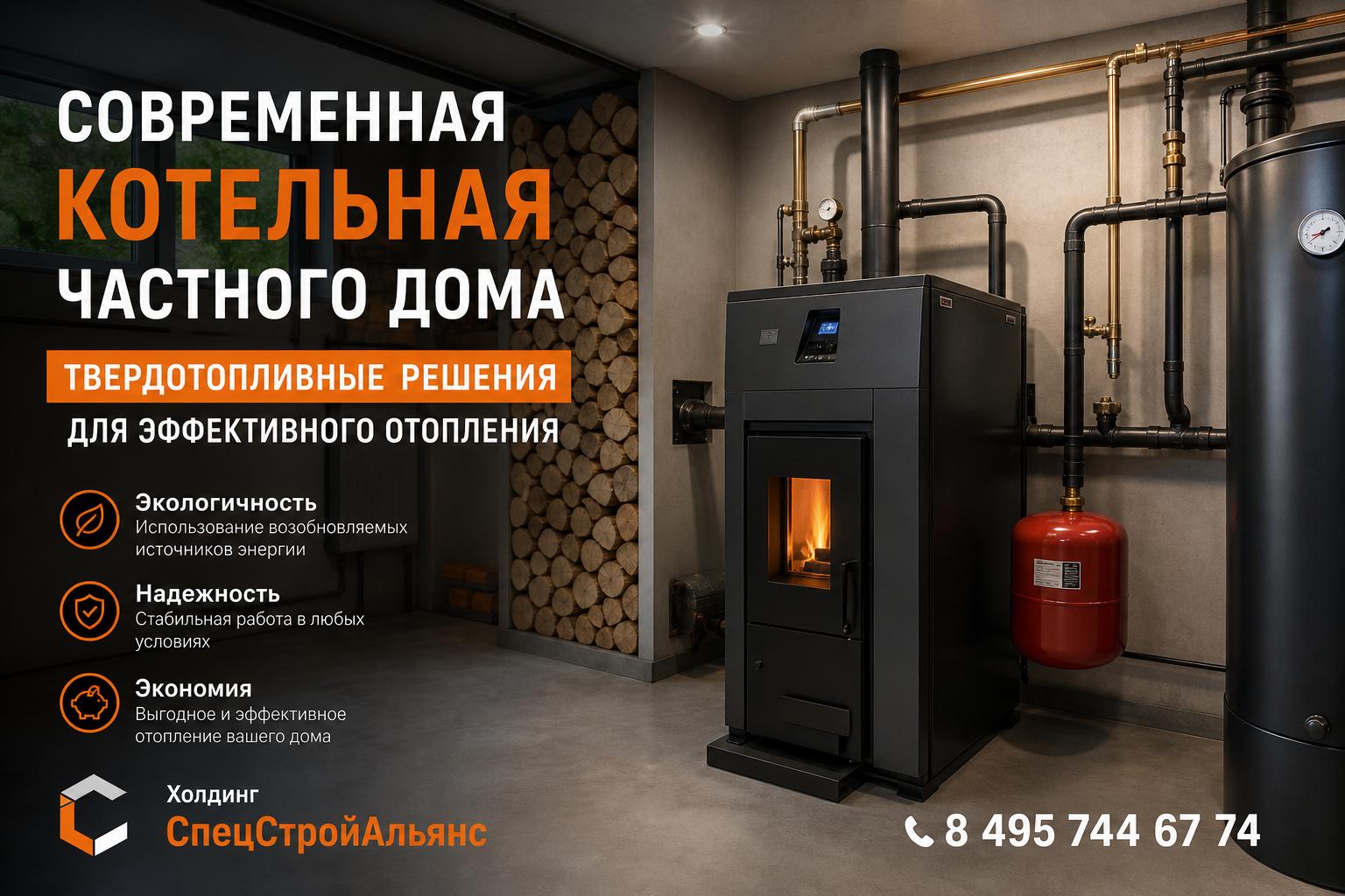 Концепция современной котельной частного дома на твердом топливе Концепция современной котельной частного дома на твердом топливе