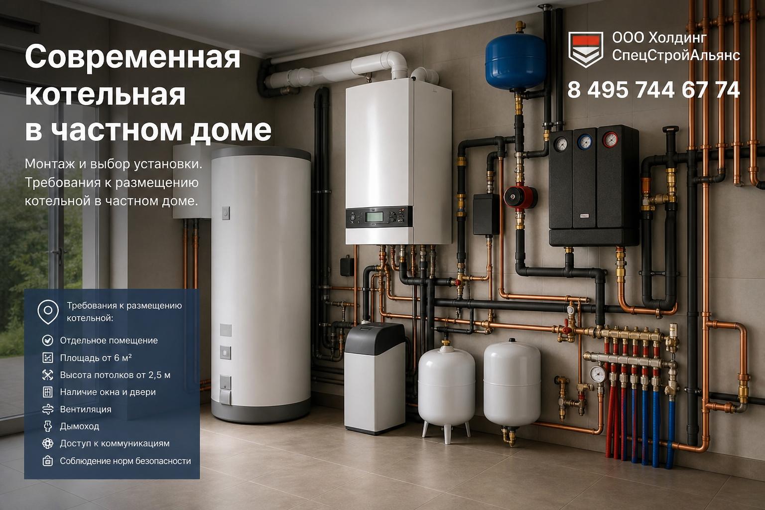 Требования к размещению котельной в частном доме