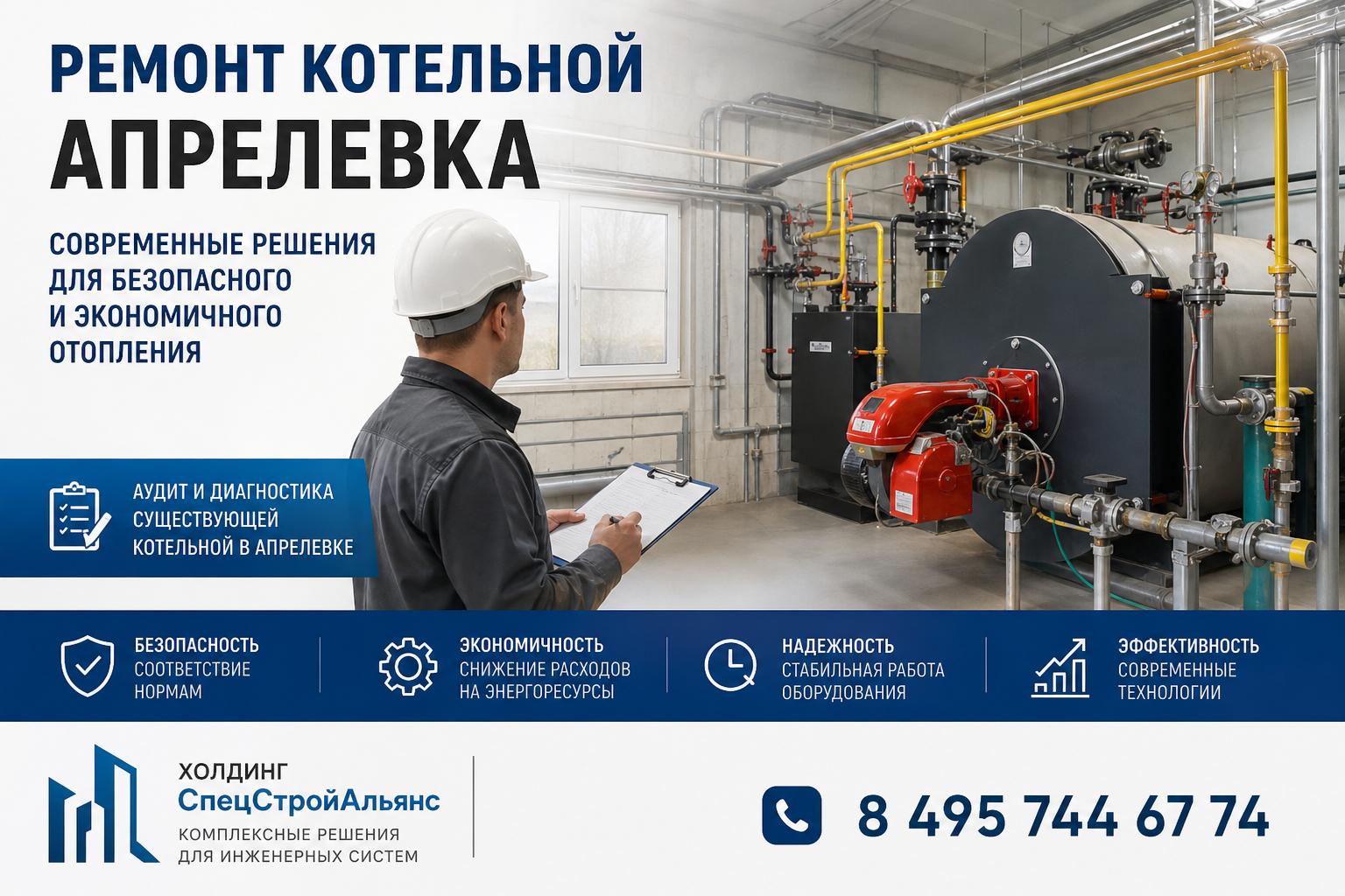 Аудит и диагностика существующей котельной в Апрелевке