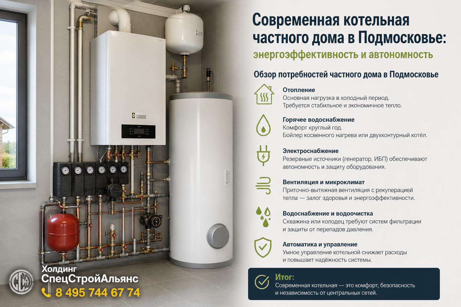 Обзор потребностей частного дома в Подмосковье