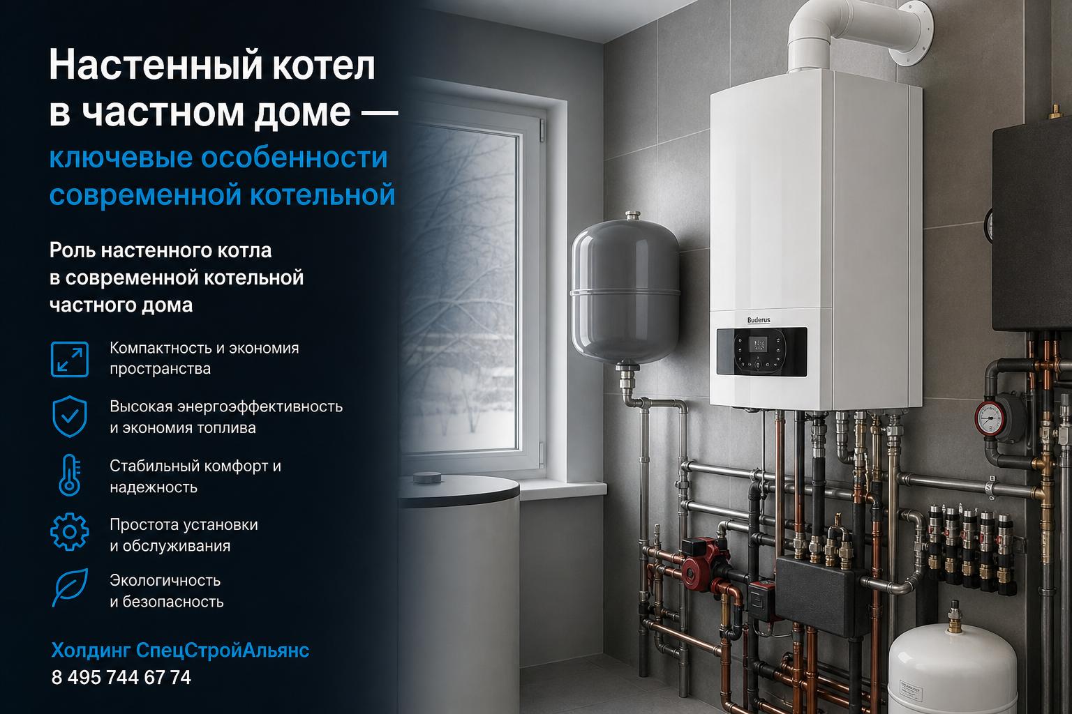 Роль настенного котла в современной котельной частного дома