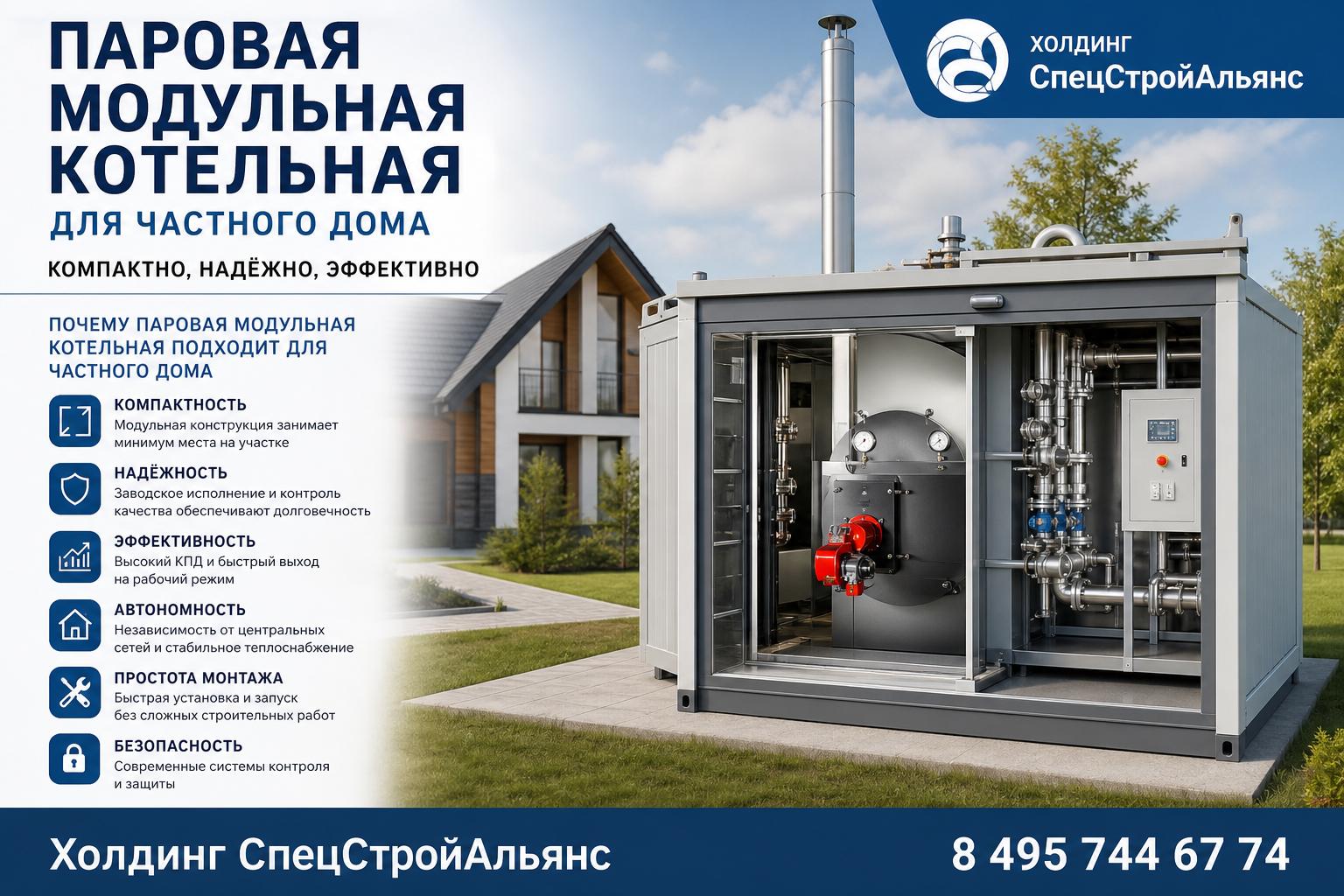 Почему паровая модульная котельная подходит для частного дома