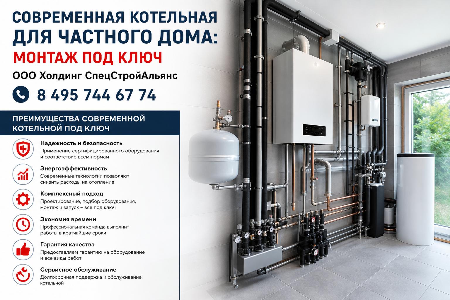 Преимущества современной котельной под ключ для частного дома