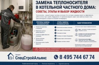 Замена теплоносителя в котельной частного дома