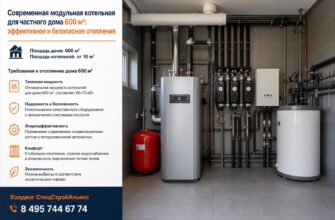 Современная модульная котельная для частного дома 600 м²