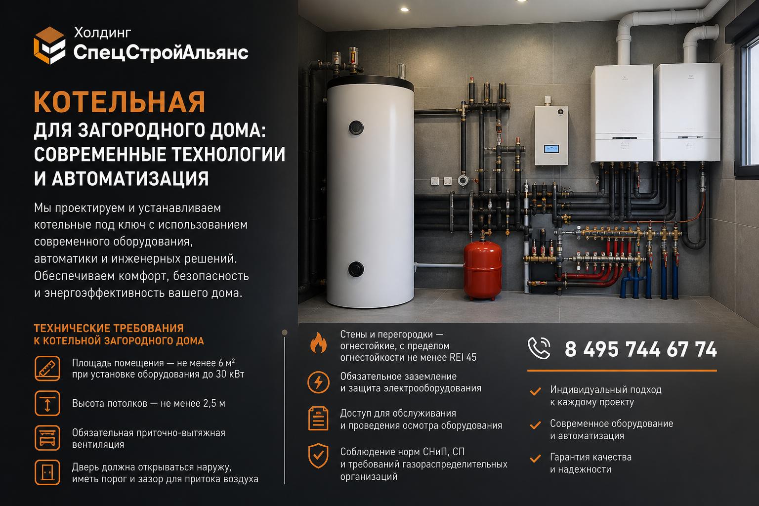 Технические требования к котельной загородного дома
