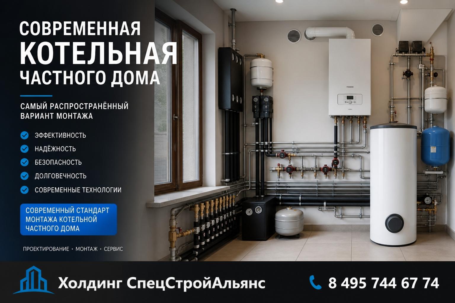 Современный стандарт монтажа котельной частного дома Современный стандарт монтажа котельной частного дома