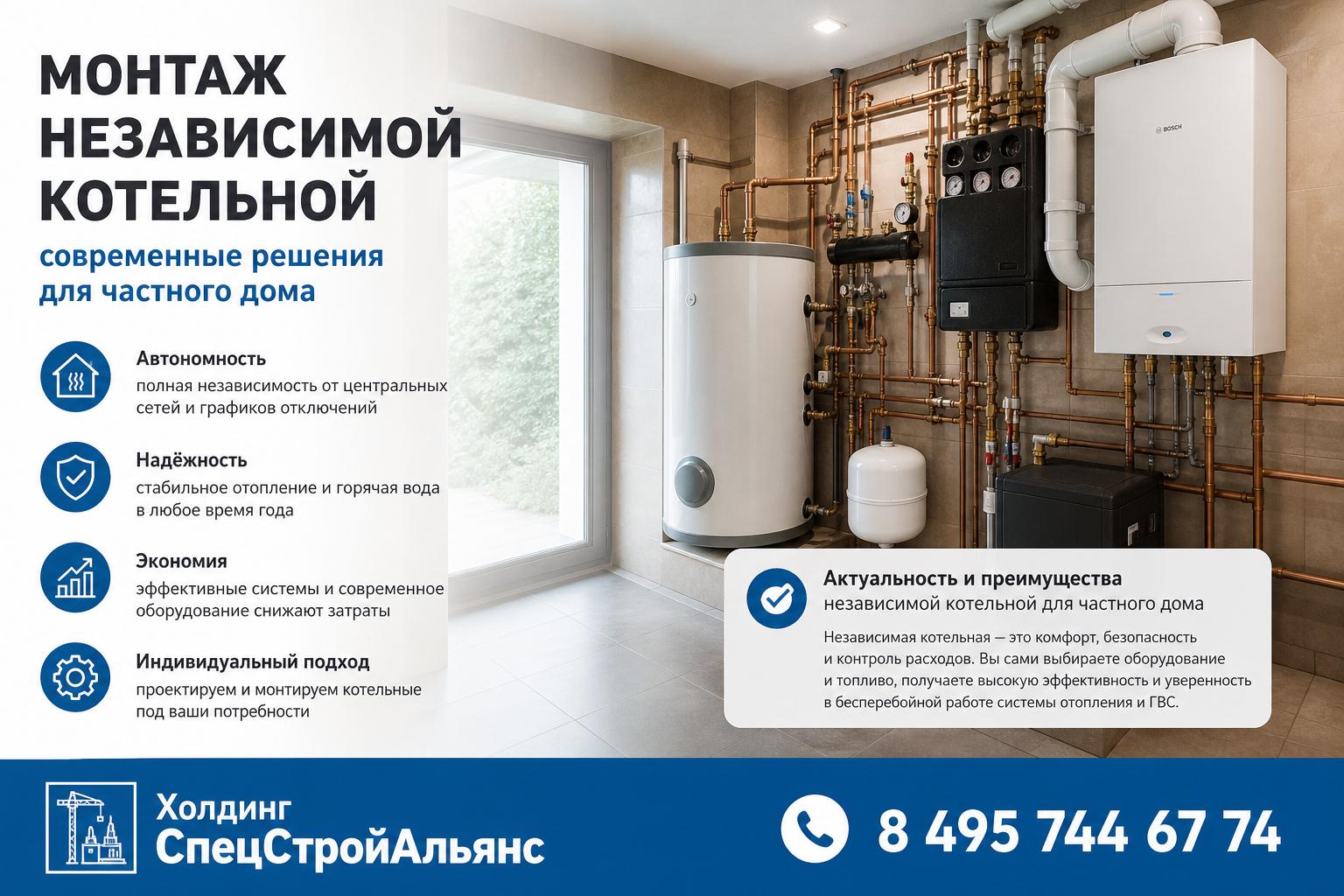 Актуальность и преимущества автономной котельной для частного дома