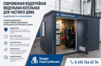 Современная водогрейная модульная котельная для частного дома